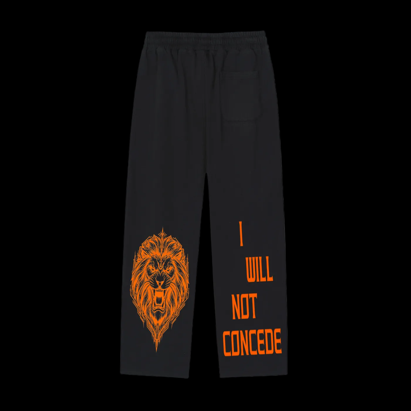 Reflection Striped Straight-Leg "I WILL NOT CONCEDE" Sweatpants