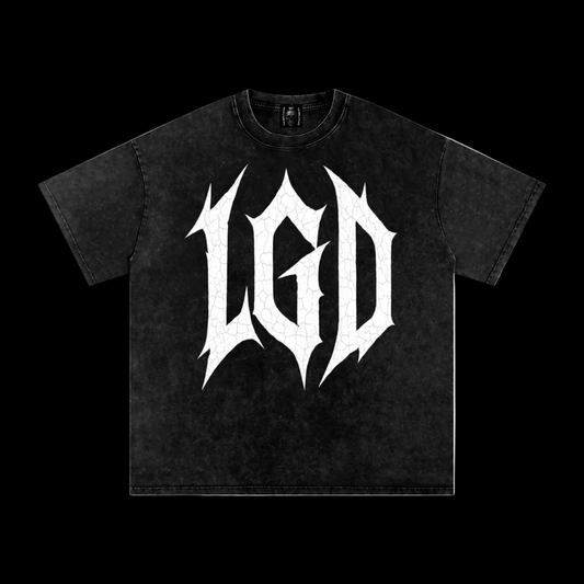 Snow Washed Oversized Cotton "LOVE WILL GET YOU KILLED" T-Shirt
