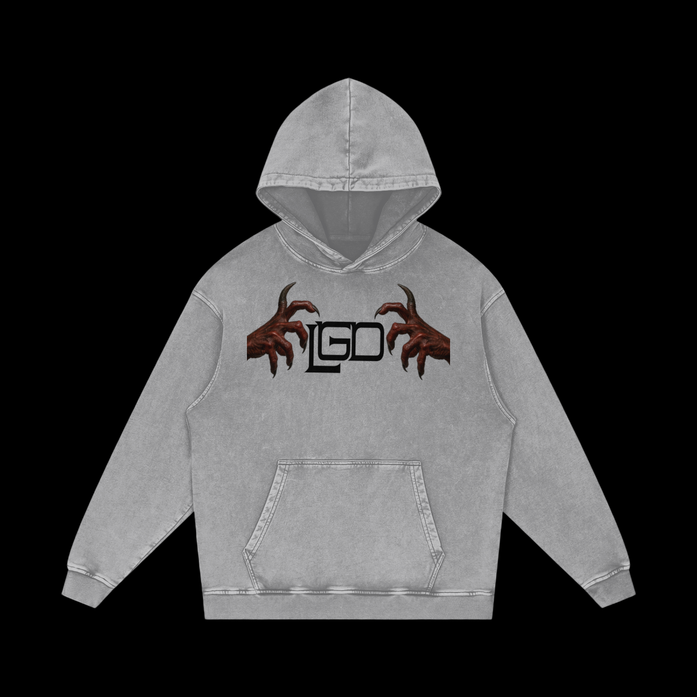 Snow Washed Loose Cotton "NEVER WILL I EVER BE AVERAGE" Hoodie