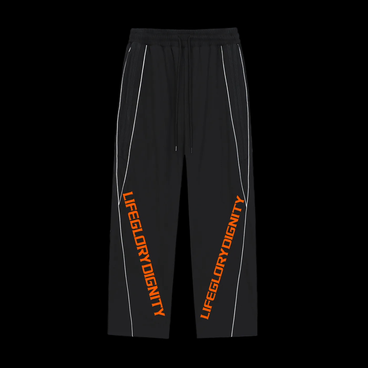 Reflection Striped Straight-Leg "I WILL NOT CONCEDE" Sweatpants