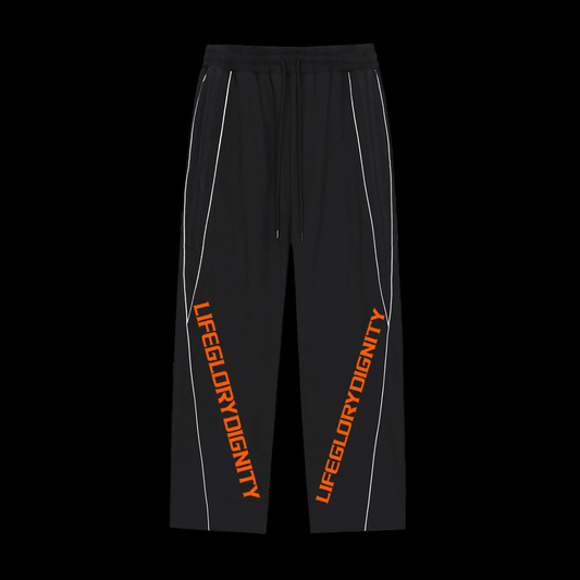 Reflection Striped Straight-Leg "I WILL NOT CONCEDE" Sweatpants