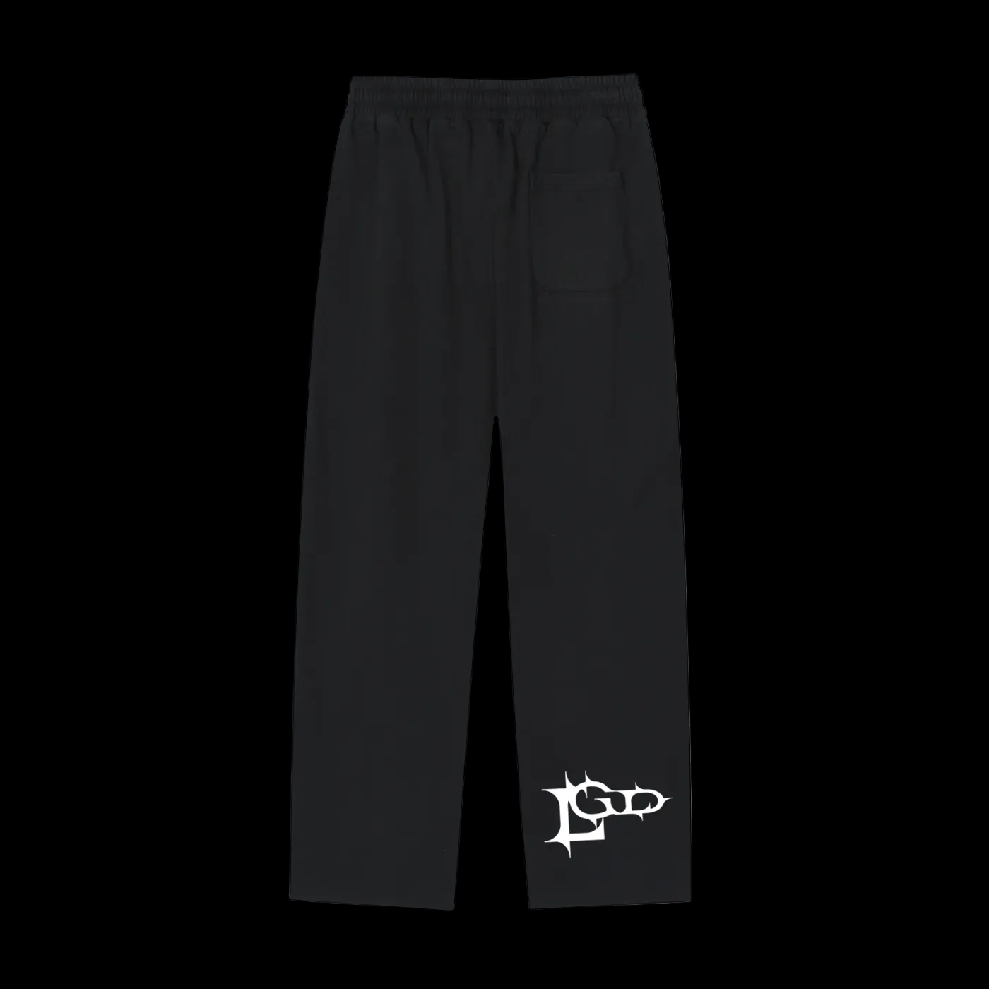 Reflection Striped Straight-Leg "NEVER FEAR DEATH" Sweatpants