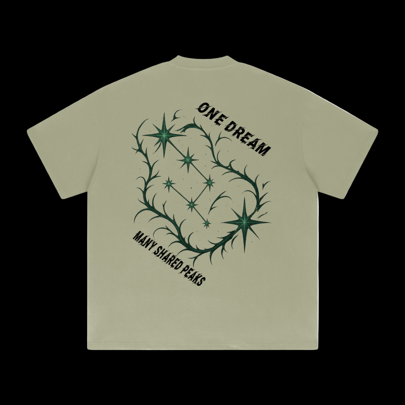 Heavyweight Drop Shoulder "ONE DREAM, MANY SHARED PEAKS" T-Shirt